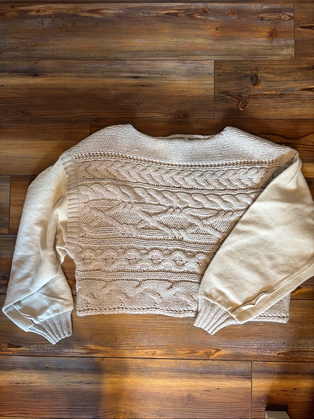 Cozy Cable Knit Crewneck Sweater - Cream